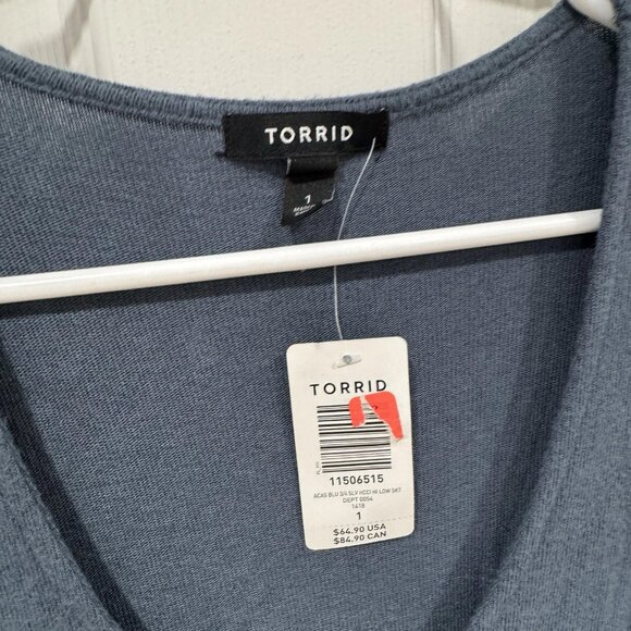 NWT Womens Torrid blue dress size 1 fit n flare Casual Formal Spring Summer XL - Picture 5 of 8